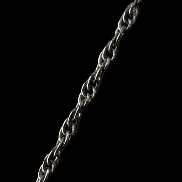 Vintage Sterling Silver Blue Topaz Pendant & Chain Necklace 18 inch, Solitaire - Picture 14 of 16